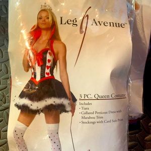 Queen of hearts costume W/crinoline skirt